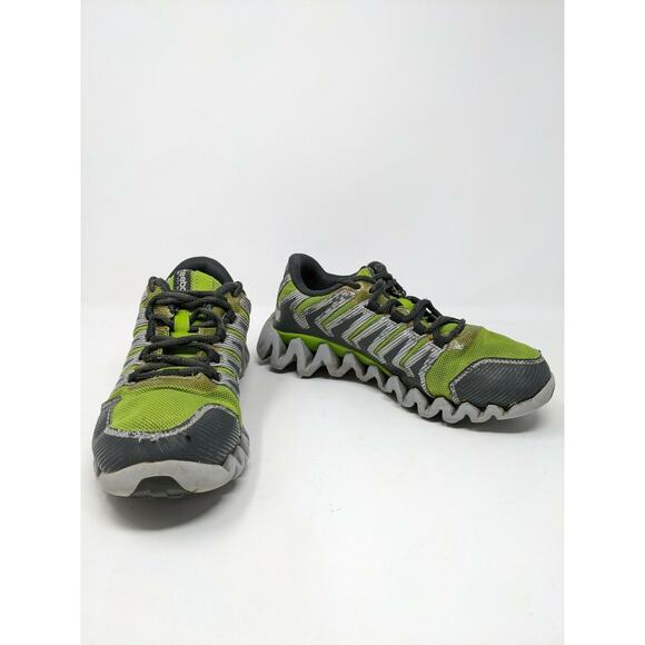 Mens Reebok Zigtech Shark Athletic Running Shoes Size 5 Green & Gray - Picture 5 of 12